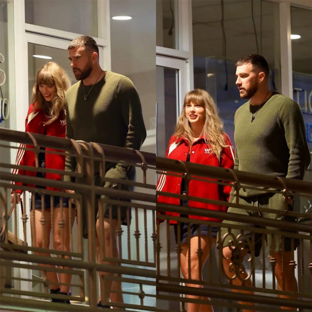 Taylor Swift Rocks Varsity Jacket and Gucci Bag on Date Night with Travis Kelce